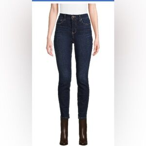 Time and Tru Women's Dark Blue High Rise Skinny Jeans